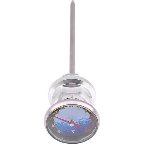 Ölmessstab aus Aluminiumlegierung mit Thermometer für 125ccm Motocross-Enduro-Motorräder, silber, Motortemperaturanzeige, robustes Zubehör. (1/5)