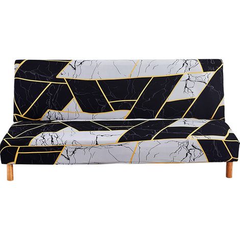 1 Housse De Canapé Sans Bras Extensible Motif Géométrique Antidérapant Pour Salon 180-210 Cm