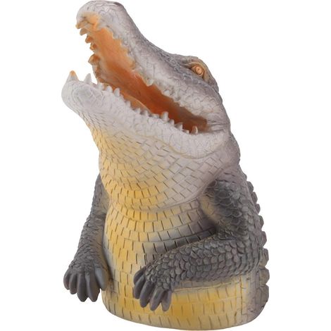 Tête de crocodile pour bassin de cour, décorations flottantes d'animaux, imitation de piscine de parc, décoration extérieure, jardinage (1/5)