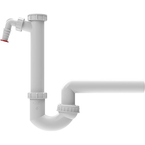Sifón DN50x6/4' con rótula y conexión para desconector