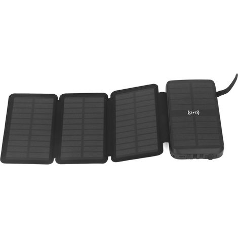 Batterie externe solaire multifonctionnelle étanche 5W avec LED et câble USB pour une utilisation en extérieur. (1/5)