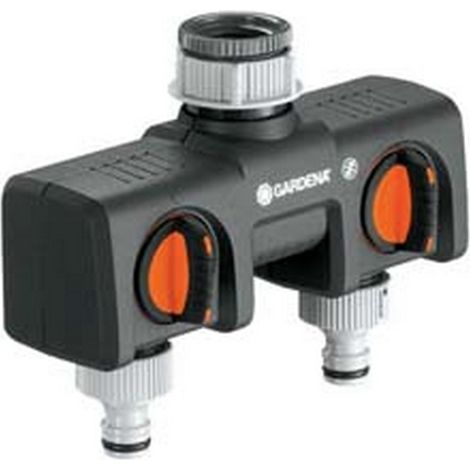1BL DISTRIBUTORE A 2 VIE CON INNESTI RAPIDI - per rubinetti da 3/4"-1" in blister (8193-20)