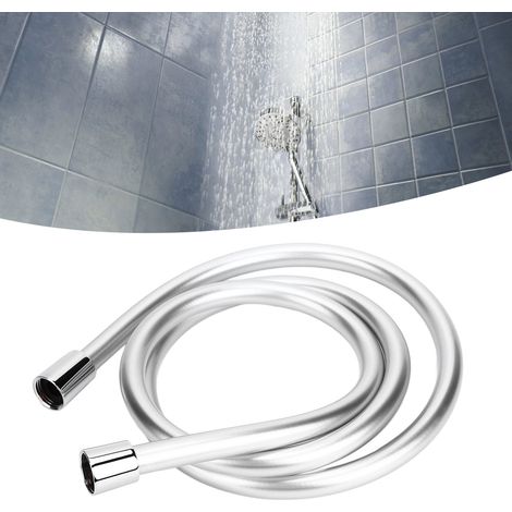 Manguera de ducha flexible DCR-1602 Manguera de ducha de PVC de 5 capas, antiexplosiva, G1/2, plateada (1/5)