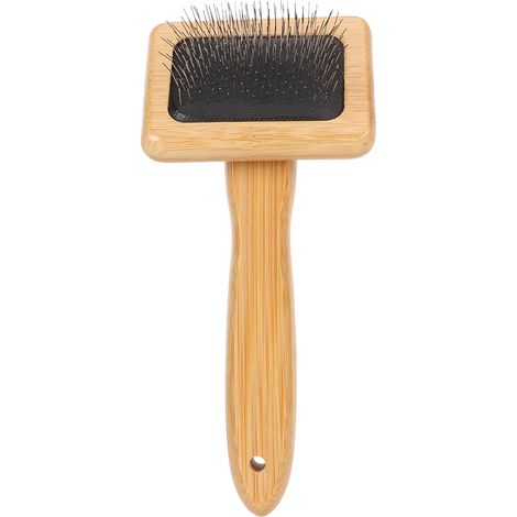 Peigne démêloir macramé à trous, coussin d’air en bambou poli fin, brosse de toilettage pour animaux, tapisserie (1/5)
