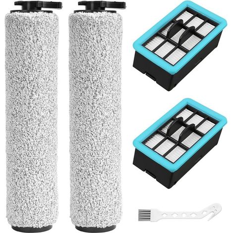Ersatzbürsten und Filter Set für Bissell CrossWaves 3831 HF2 3845 3847 3848 Bodenreiniger - 2 Rollenbürsten, 2 Filter, 1 Reinigungsbürste - Hochwertige Ersatzteile (1/5)