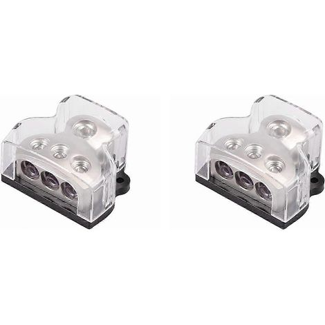 Un répartiteur d'alimentation à 3 voies avec une entrée ligne 0 et trois sorties ligne 4, compatible avec les répartiteurs audio de voiture. (1/5)