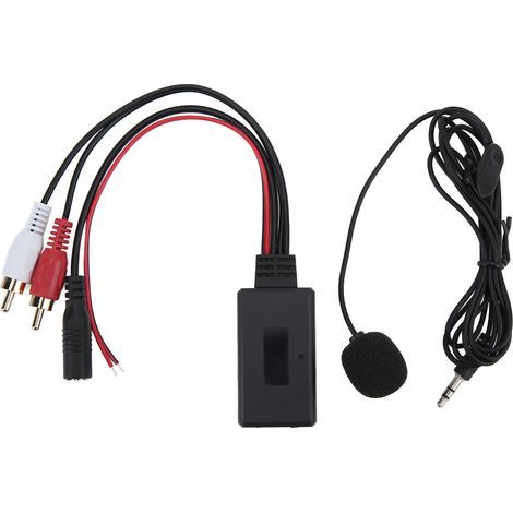 Adaptador Bluetooth AUX para coche, cable inalámbrico con micrófono, manos libres, para Pioneer con 2 puertos de audio RCA (1/5)