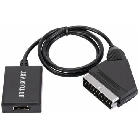 convertisseur hdmi vers péritel adaptateur audio vidéo hd 1080p pour hdmi vers péritel Sky Box Stb (1/5)
