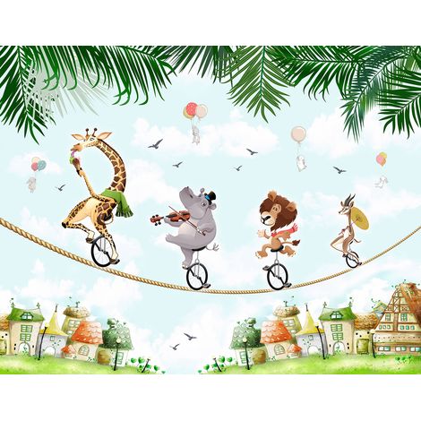Papier peint panoramique Enfants - Animaux - 130 cm x 101 cm (1/2)