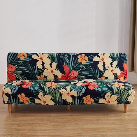 Funda sin brazos, ajustable, elástica y lavable para sofá cama clic-clac de 3 plazas, talla S (1/5)