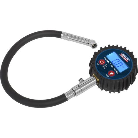 Sealey Digital Tyre Pressure Gauge with Push-On Connector TST002