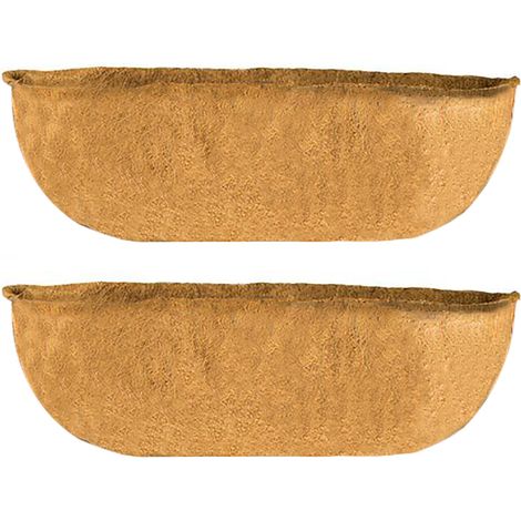 Macetero colgante de pared hecho de fibra de coco natural - Decoración exterior duradera y compostable (1 unidad) (1/3)