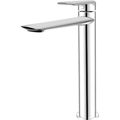 Mitigeur de lavabo à bec haut sans garniture de vidage (bouchon) chromé (1/3)
