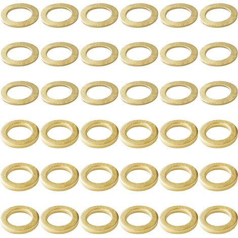 36 Pièces 10.2x15x1/2 mm Rondelles pour Gonds de Porte, Laiton (1/5)