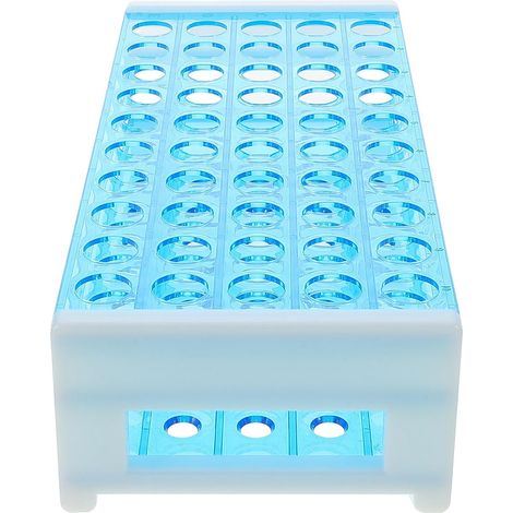 Support de Tubes à Essai Polyvalent en Ps 50 Trous de 16mm, Porte-tubes Multifonctionnel et Facile D'utilisation pour Expériences Scientifiques en Laboratoire (1/5)