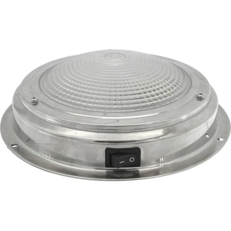 Dome light, push-button marine lighting fixture, nylon stainless steel hardware, manual lever light, yacht accessories wholesale, 3/4/5 inch - 3 inch LED-1 (1/4)