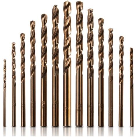 M35 5% Kobalt-Bohrer-Set (1,5 mm–6,5 mm/13-teilig) HSS-Spiralbohrer für Edelstahl und Metall