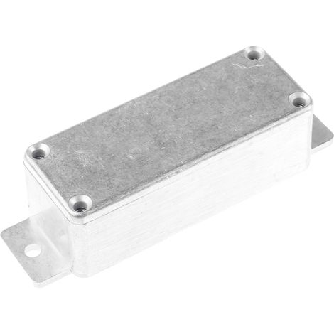 Boîtier RS PRO en Fonte d'aluminium, 113.9 x 35.1 x 30mm, Argent IP65, Blindé ( Prix pour 1 ) (1/2)