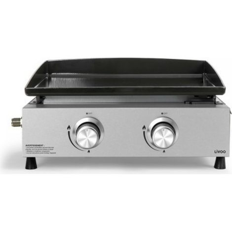Plancha gaz 5000w plaque acier émaillé 45.5x35.5cm - Livoo - DOC323I (1/5)