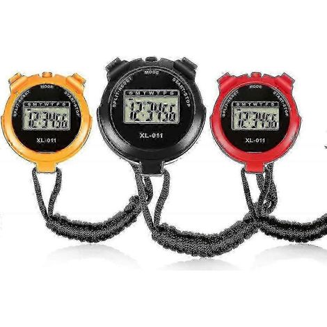 Chronomètre sportif 3 pièces avec fonction date et heure, antichoc et étanche. (1/5)