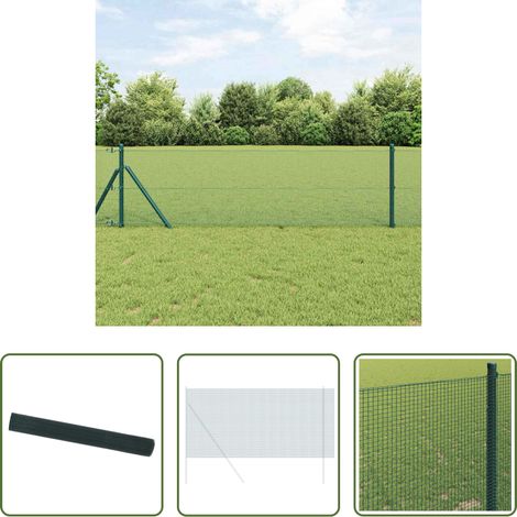 vidaXL Clôture jardin -  Clôture en fil soudé Vert 1.4 x 25 m (1/5)