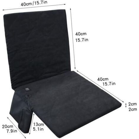 Manta/cojín calefactable para silla portátil - Carga USB (1/5)