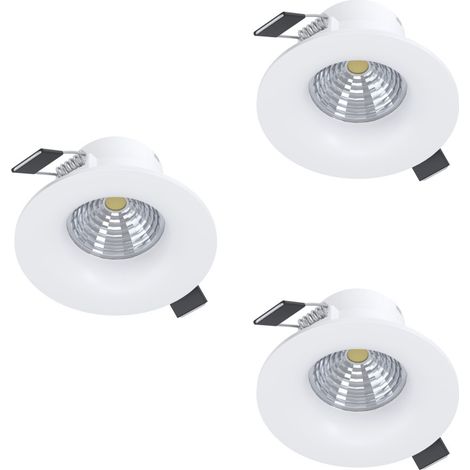 Lot de 3 spots encastrés Saliceto blanc Ø 8.8cm - 4.8W - 902277 (1/3)