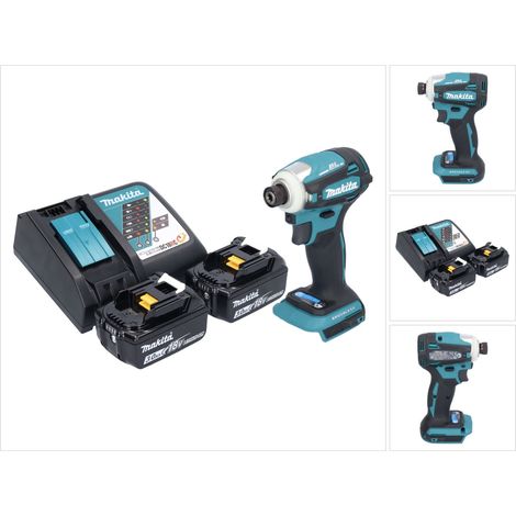 Avvitatore a impulsi a batteria Makita DTD 172 RF 18 V 180 Nm 1/4" brushless + 2x batteria ricaricabile 3,0 Ah + caricabatterie (1/5)