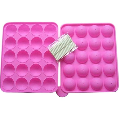 Silikon-Cake-Pop-Form, 20 runde Formen (1/4)