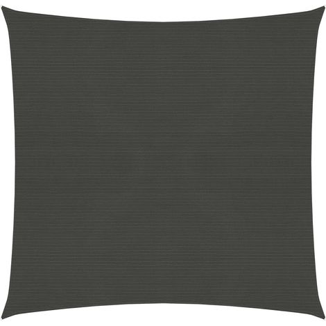 Voile de parasol, Voile d'ombrage, Toile Tendue Parasol protection contre la chaleur 160 g/m² Anthracite 4x4 m PEHD TTF4719 (1/5)