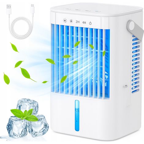 Mini climatiseur de bureau, ventilateur silencieux, refroidisseur d'eau 1200 ml LED
