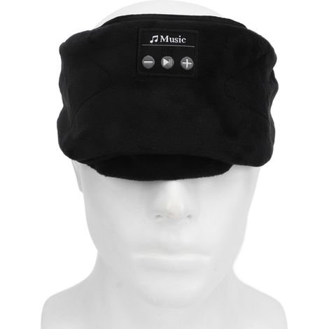 Bluetooth-Schlafmaske mit 20 integrierten Weißrauschen-Songs, 4 schlaffördernden Musiktiteln, musikalischer Abdeckung für absolute Dunkelheit, Unisex, Schwarz, eine ausgezeichnete Geschenkidee. (1/5)