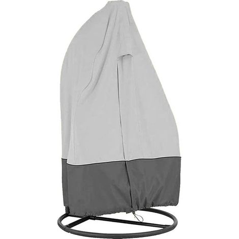 Fauteuil suspendu en rotin, housse de protection imperméable avec fermeture éclair, couvre-siège pour chaise œuf, tissu Oxford 210D enduit PVC, résistant aux intempéries, extérieur jardin. (1/5)