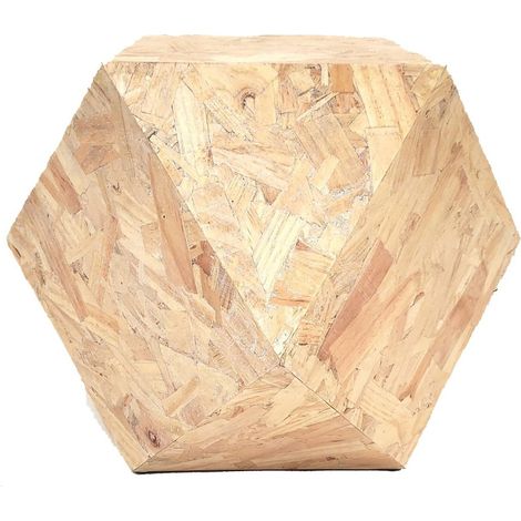 table basse géométrique en bois naturel style moderne - bois naturel clair et chaleureux (1/3)