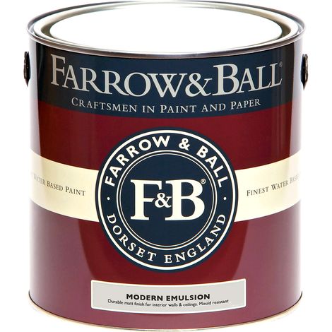 Peinture Farrow & Ball Modern Emulsion résistante, facile à nettoyer, A+, anti moisissure 2,5 L Couleur: Blanc (1/3)