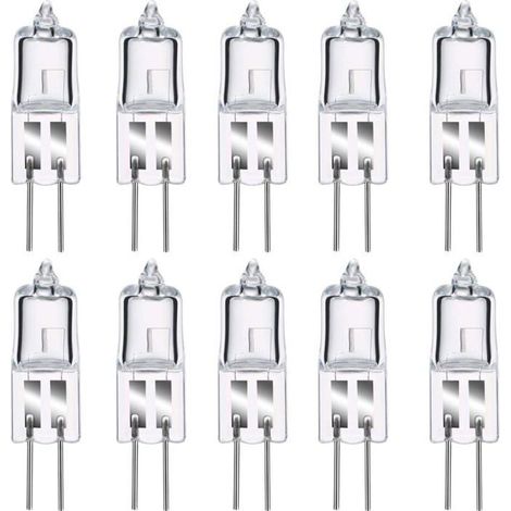 HOXILEELEO - Ampoules Halogènes G4, Lampe de Base à Broche Halogène G4 12V 20W, 2800K Blanc Chaud Gradable G4 Lampe à Capsule Transparente 10pcs (1/5)