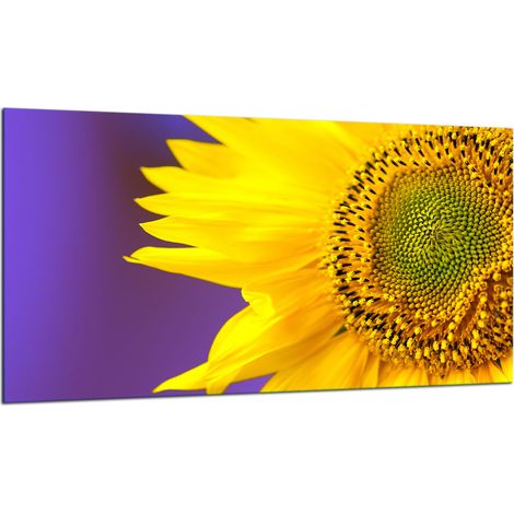 PLAQUE DE PROTECTION EN VERRE POUR CUISINIÈRE 90X52 FLEURS (1/5)