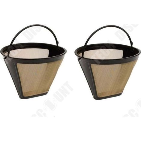 Cafetières à filtre permanent lavables et réutilisables, machines à café à filtre conique réutilisables, écologiques et faciles à nettoyer.