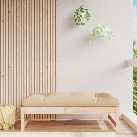 vidaXL Taburete de jardín madera maciza de pino 120x80 cm (1/5)