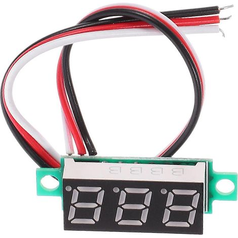 Module de carte de voltmètre numérique miniature à LED de haute précision, DC4-30V 0-10A, panneau d'affichage de surveillance du voltmètre (lettres rouges). (1/4)