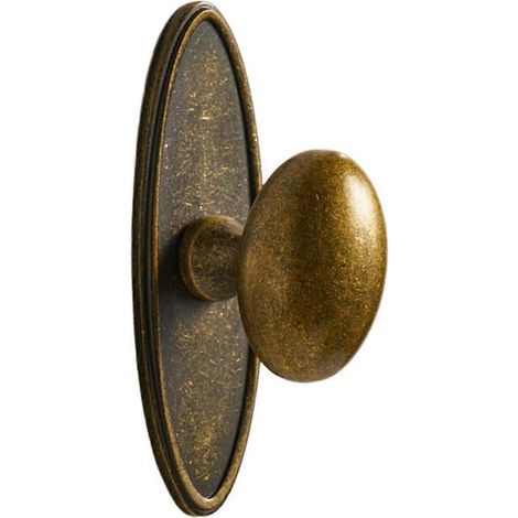 Boutons de porte d'armoire en laiton massif antique Ice Flower (1/5)