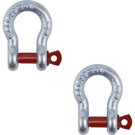 2 pièces en acier, en acier, haute résistance, en acier robustes, droite en acier, en acier haute résistance, avec anneau de levage, proue 2 tonnes (1/5)