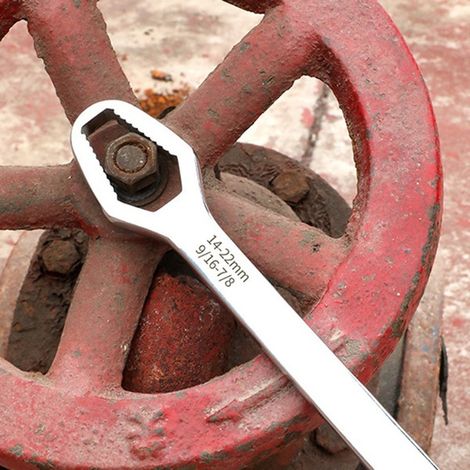 Llave multifunción para herramientas domésticas, llave universal autoajustable de 8-22 mm, llave de bisel ajustable, llave de placa, llave de ciruela de doble cabeza, herramientas manuales de fábrica 