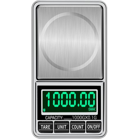Balance numérique portable pour bijoux en or, mini balance de poche numérique professionnelle, balance électronique précise, balance de précision 1 kg/0,1 g DH-938C (1/5)
