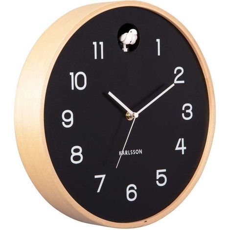 Horloge en bois de bouleau Natural Cuckoo (1/4)