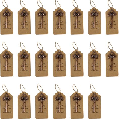 Ouvre-bouteilles Clé - Alliage De Zinc Électroplaqé - Pour Fêtes Mariages Et Cadeaux Souvenirs - Lot De 20 Pièces (1/5)