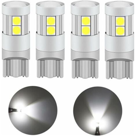 T10 Ampoule LED 5W, 12V 24V Blanc 6000K, Avec Projecteur Objectif (4 pcs) (1/4)