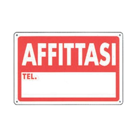 TARGA SEGNALETICA AFFITTASI - PP CM 20X30- 10 pezzi