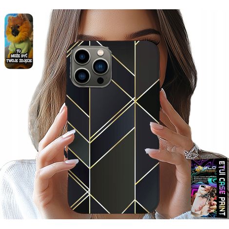 Custodia per iPhone 13 PRO - cornice dorata, motivi eleganti + vetro (1/5)