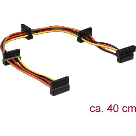 Cable delock power netz-splitter sata 40cm multicolor